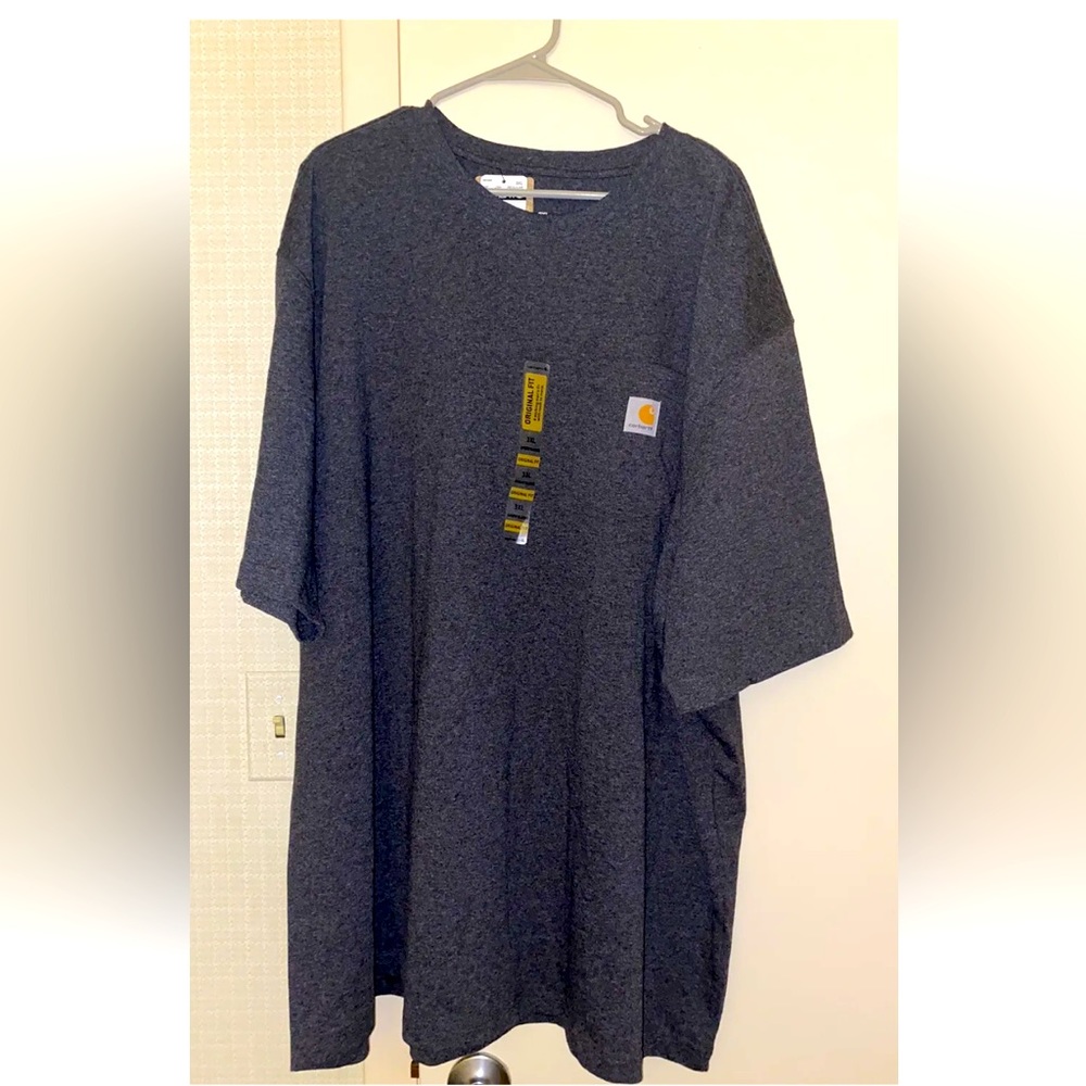 BNWT Men's Carhartt T-shirt WorkWear Pocket Basic Heavyweight Gray Size 3XL